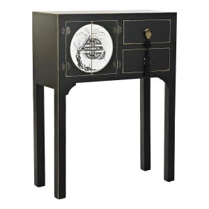 Consola abeto mdf 63*27*83 oriental negro