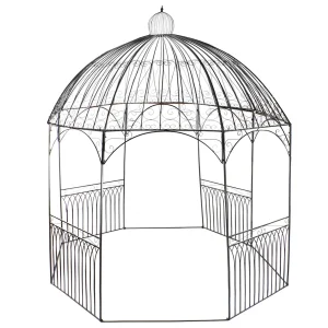 Pergola hierro 304*304*332cm cenador negro