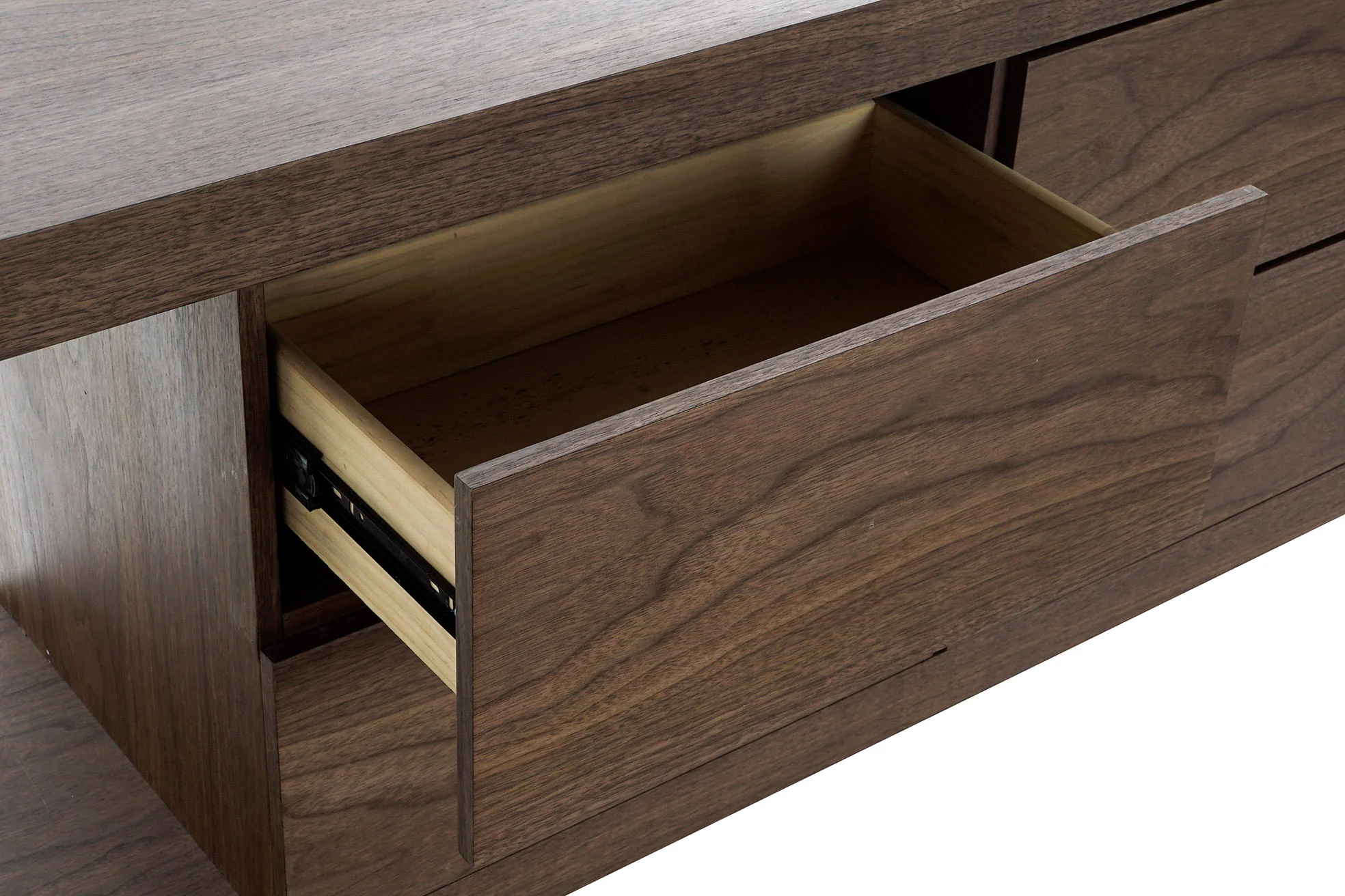 Buffet cristal mdf 160*45*80cm nogal marron - Imagen 5