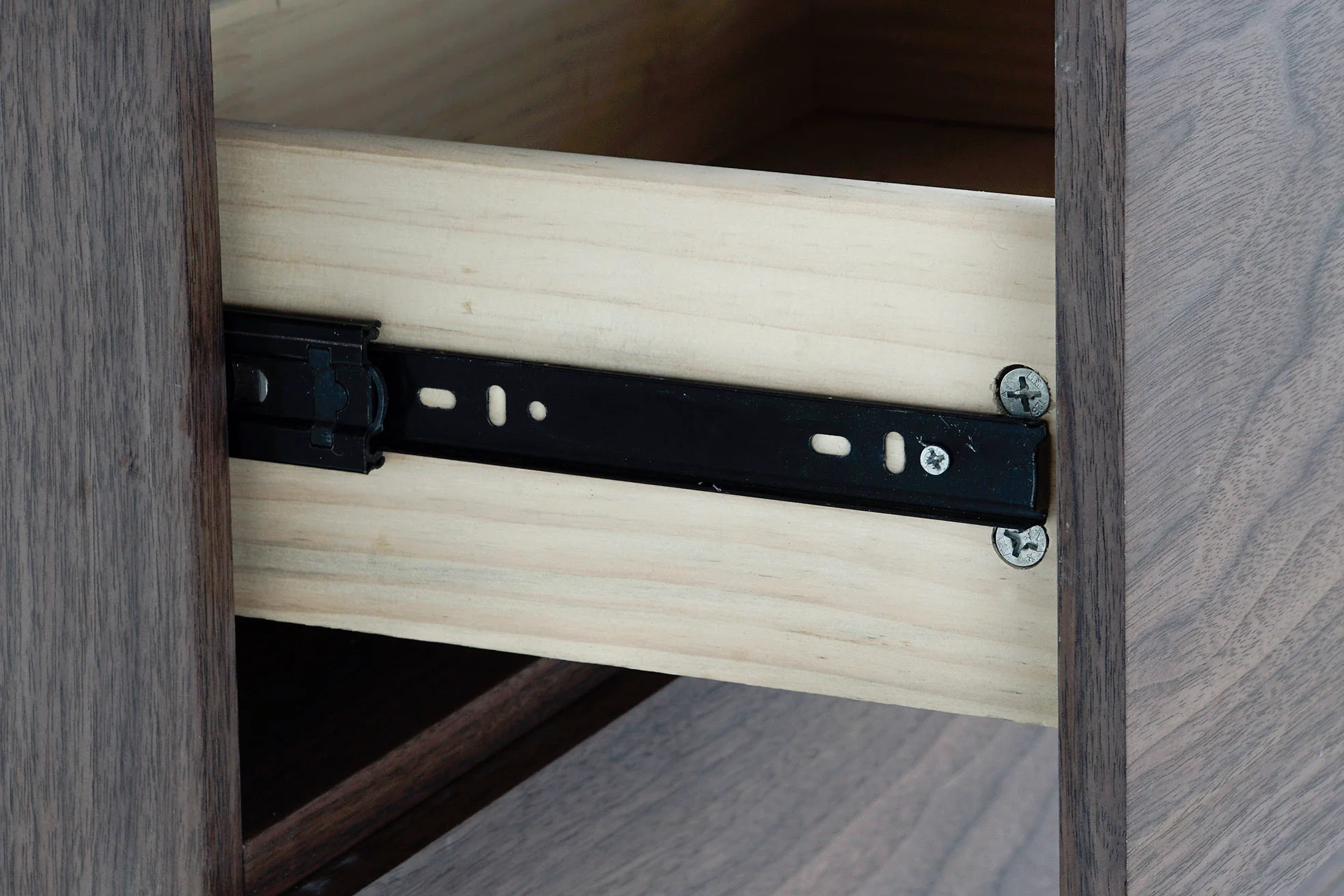 Buffet cristal mdf 160*45*80cm nogal marron - Imagen 6