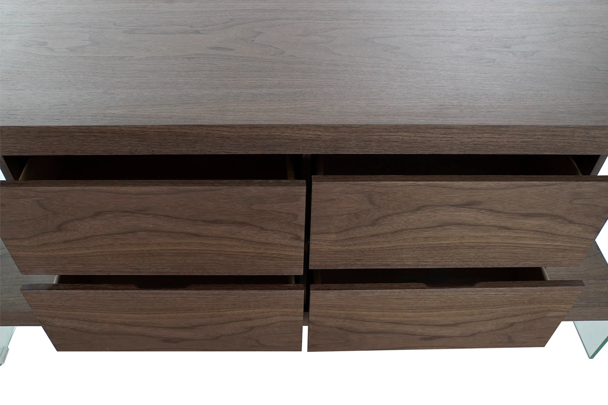 Buffet cristal mdf 160*45*80cm nogal marron - Imagen 8