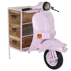 Cajonera metal mango 100*68*105cm rosa palo