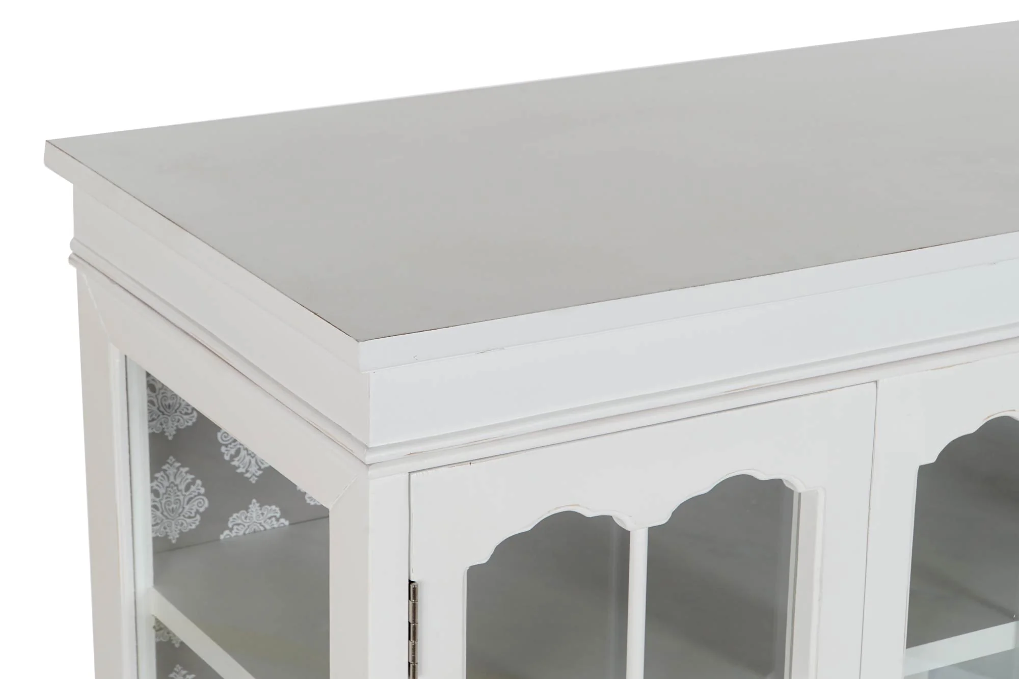 Buffet abeto cristal 142.5*40.5*101.5cm blanco - Imagen 3