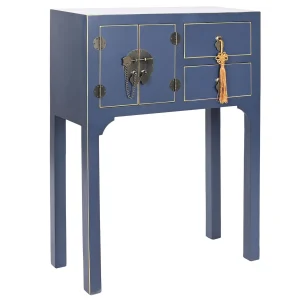 Consola abeto mdf 63*27*83 oriental azul