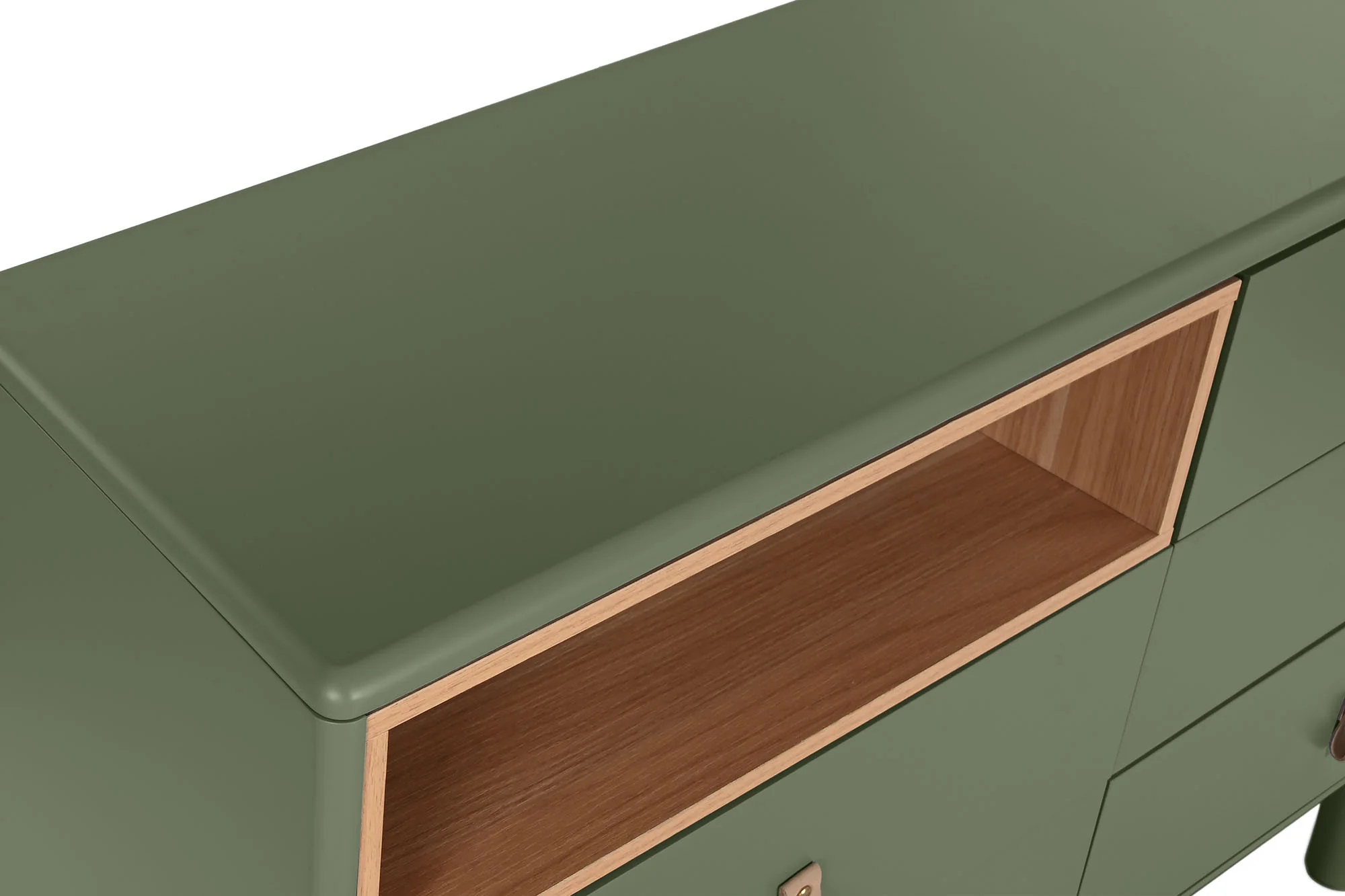 Comoda mdf pu 120*40*75cm verde - Imagen 2