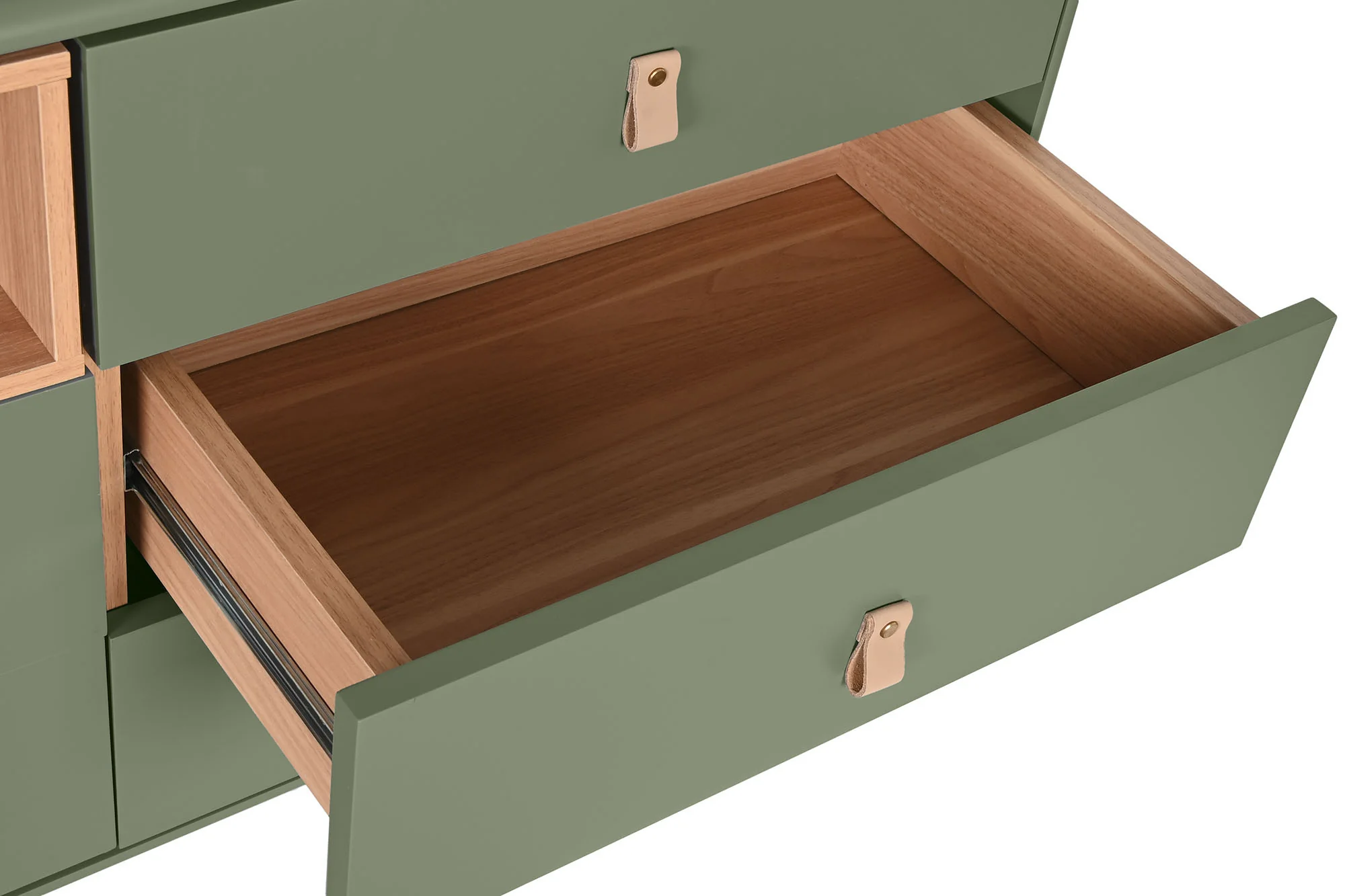 Comoda mdf pu 120*40*75cm verde - Imagen 4
