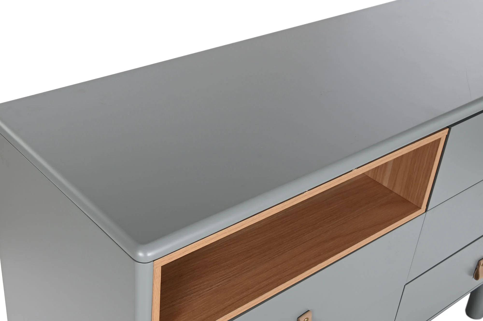 Comoda mdf pu 120*40*75cm gris - Imagen 3