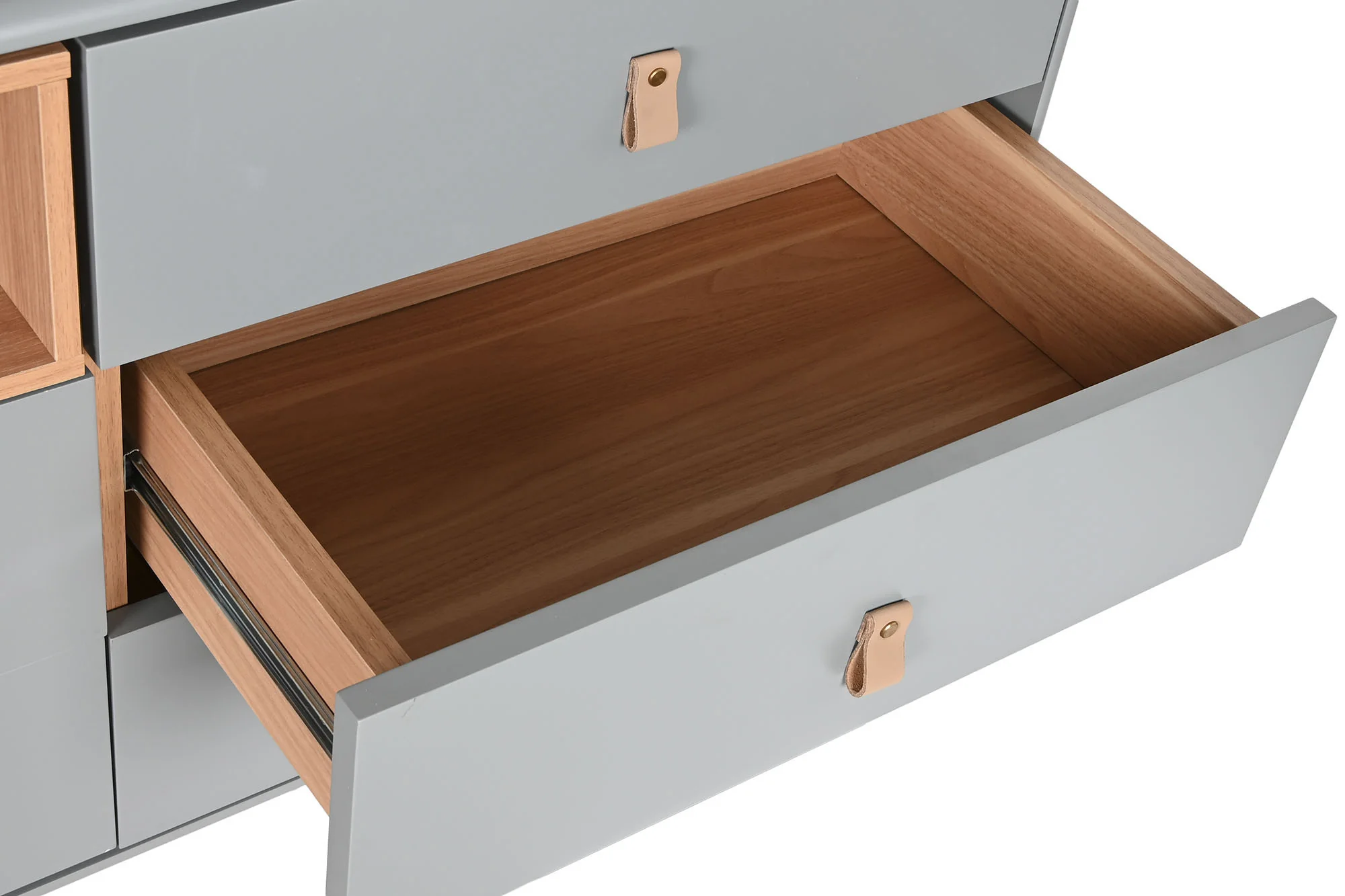 Comoda mdf pu 120*40*75cm gris - Imagen 6