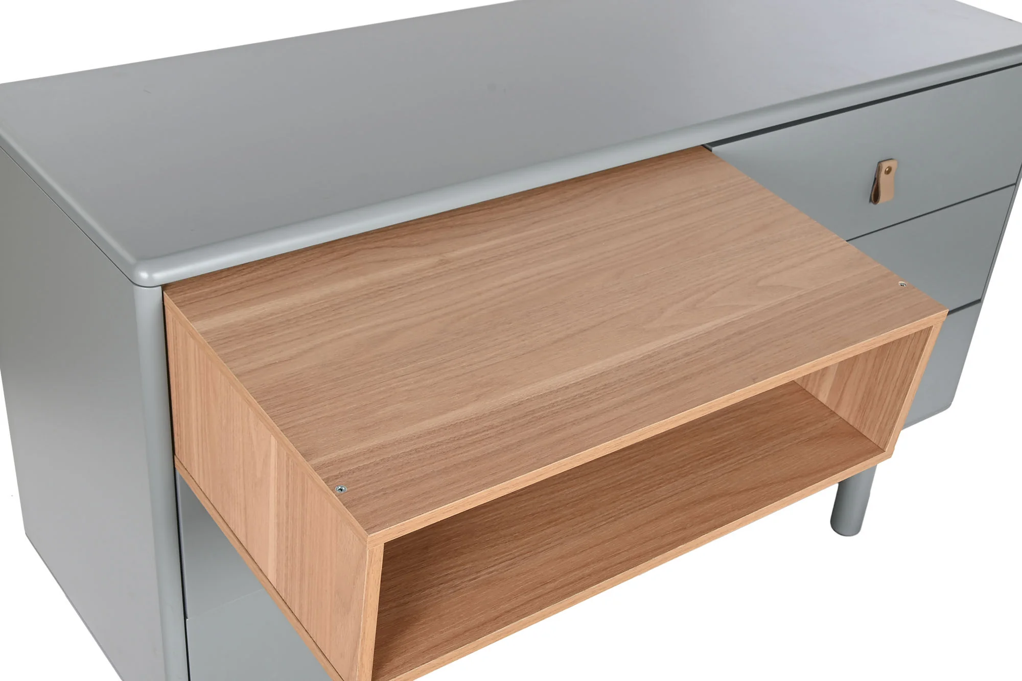 Comoda mdf pu 120*40*75cm gris - Imagen 8