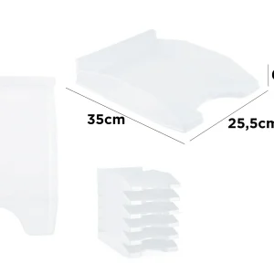 Bandeja de Oficina 35x25.5x6cm transparente