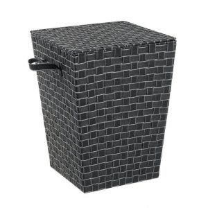 Cesto con tapa pp 38*38*50cm gris