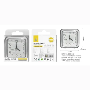 Despertador negro sin TIC TAC