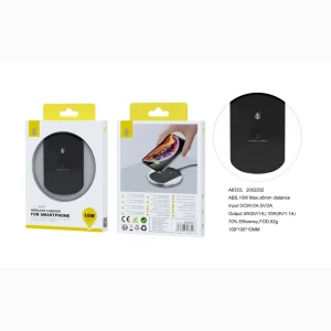 Cargador inalámbrico rápido negro