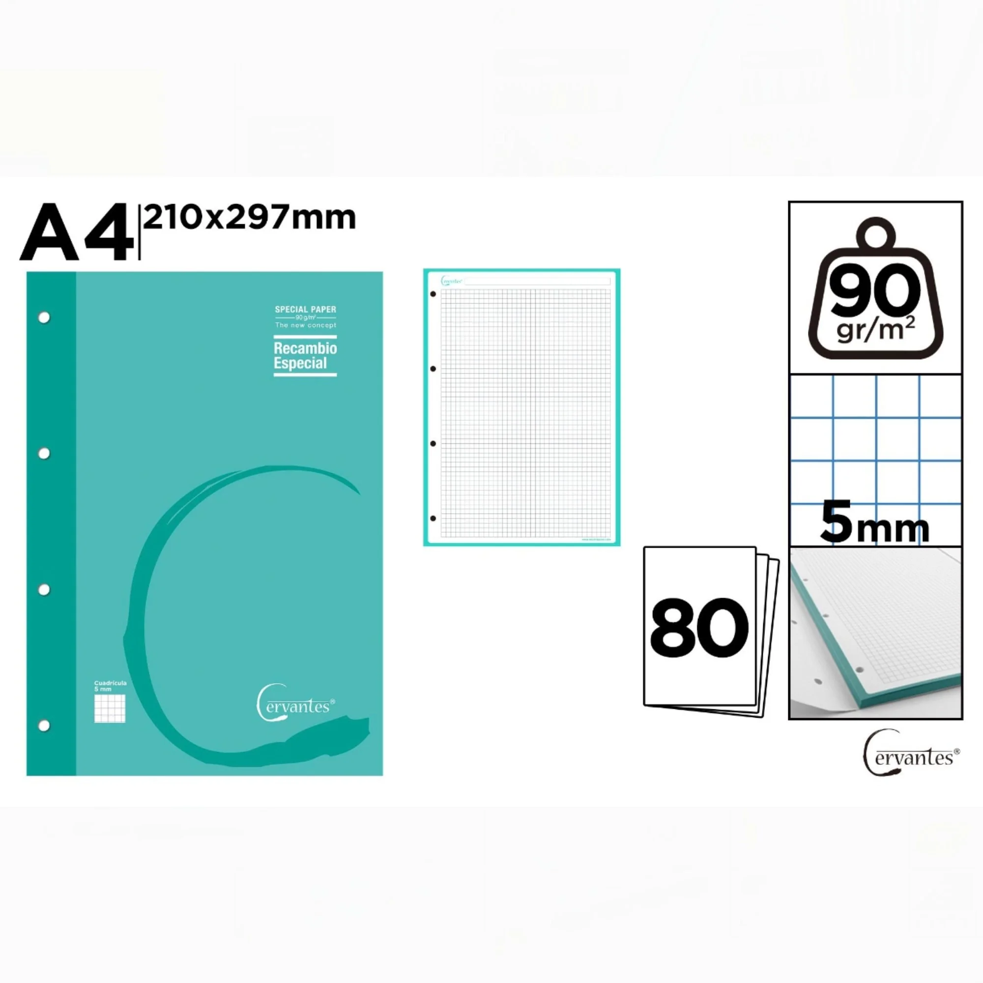 Recambio A4 90g 80h - Imagen 2