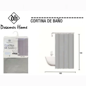 Cortina de Baño liso 180x180cm gris