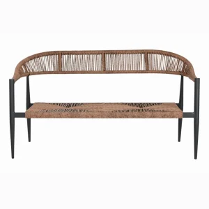 Sofa aluminio ratan 131*55*76xm 2 plazas