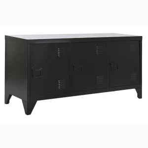 Mueble TV metal 120*40*58cm taquilla negro