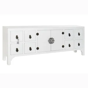Mueble TV abeto mdf 130*24*51cm oriental blanco