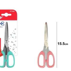 Tijera azul/rosa goma 15.50cm