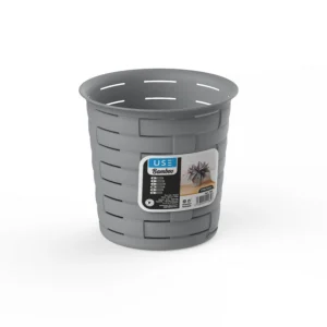 Cesto 1,6L redondo serie BAMBOO gris